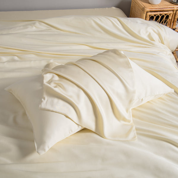 Silky Soft Organic Bamboo Pillowcase Set - Natural