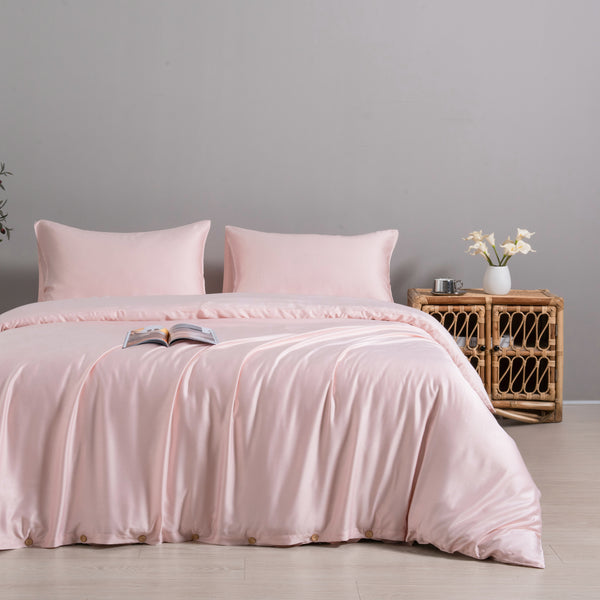 Silky Soft Organic Bamboo Quilt Covers - Pink